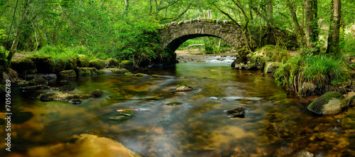 Fotoroleta natura pejzaż wieś most panoramiczny