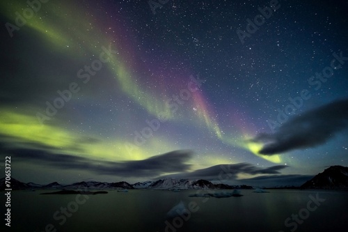 Obraz na płótnie alaska niebo śnieg skandynawia północ