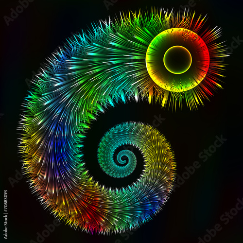 Fotoroleta wzór spirala loki ruch