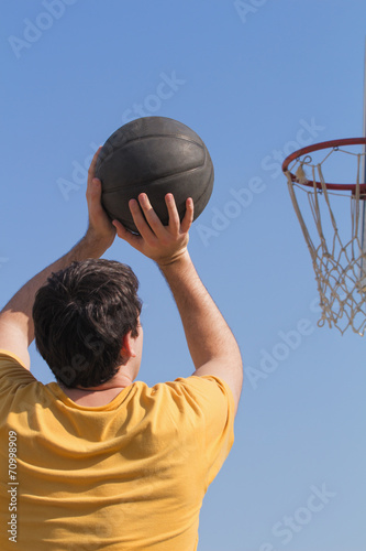 Fotoroleta piłka koszykówka ćwiczenie mężczyzna ludzie