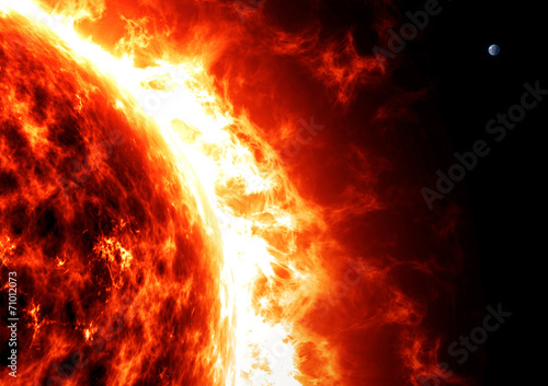 Naklejka słońce planeta kosmos