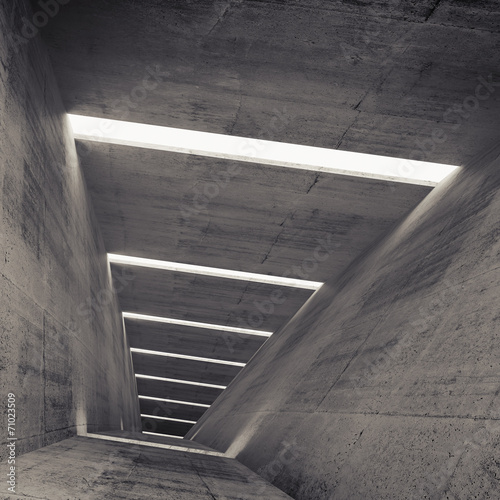 Plakat perspektywa tunel korytarz 3D architektura