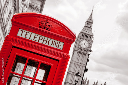 Naklejka Budka telefoniczna w Londynie