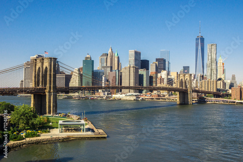 Obraz na płótnie most brooklyn architektura manhatan jesień