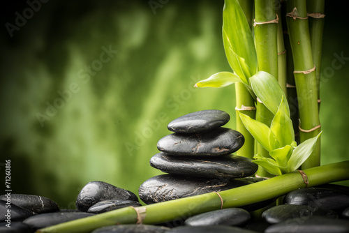 Naklejka wellnes zdrowy roślina bambus aromaterapia