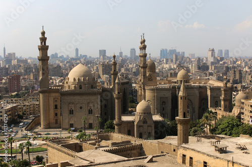 Naklejka afryka meczet antyczny egipt wieża