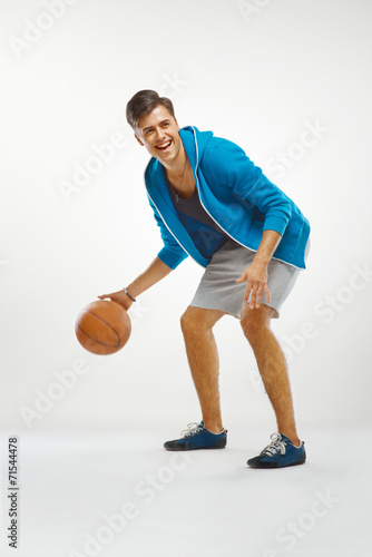 Plakat mężczyzna ludzie koszykówka