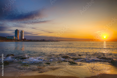 Obraz na płótnie plaża morze barcelona