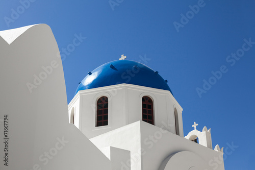 Naklejka kościół krajobraz mykonos morze śródziemne architektura