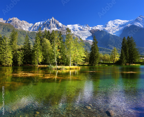 Naklejka francja góra świerk park alpy