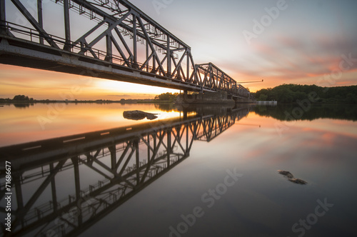 Obraz na płótnie most żelazo szczecin