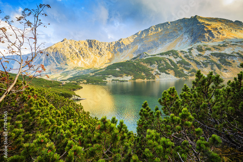 Naklejka szczyt góra europa dolina panorama