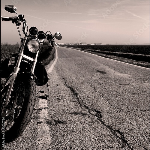 Fotoroleta motocykl droga wolność gromadzenie