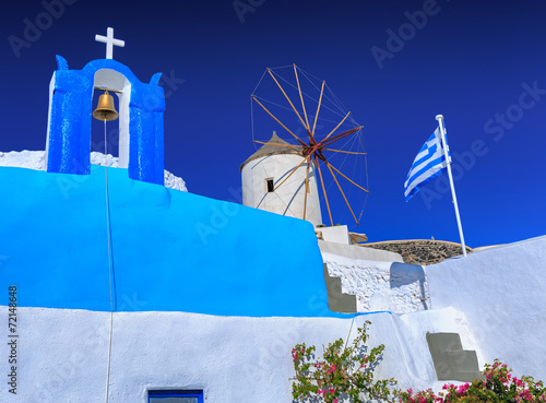 Fototapeta grecki wyspa piękny wiatrak