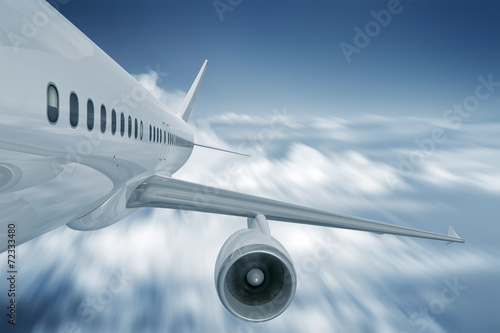 Fotoroleta samolot widok nowoczesny niebo odrzutowiec