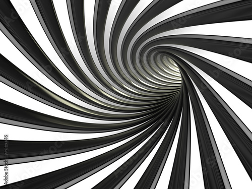 Fototapeta łuk spirala tunel 3D skręcanymi