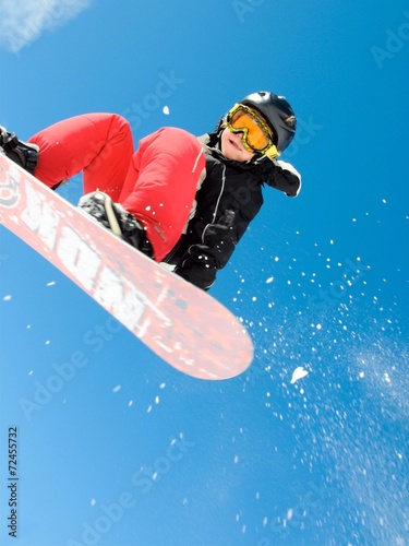 Fotoroleta snowboarder dzieci sport zdrowy