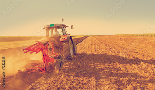 Fototapeta traktor natura rolnictwo pole