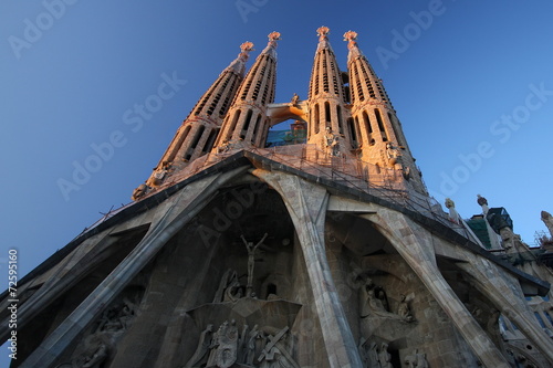 Naklejka katedra sztuka barcelona europa