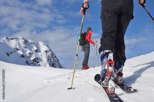 Obraz na płótnie para alpy sport góra sporty zimowe