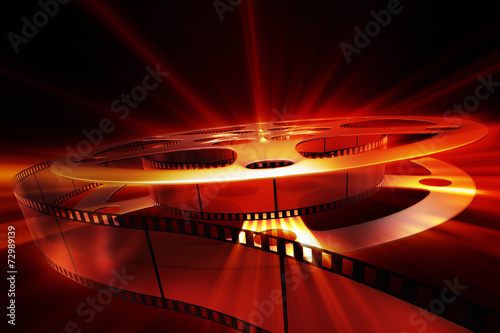 Fotoroleta tło światło przemysł filmowy czerwony