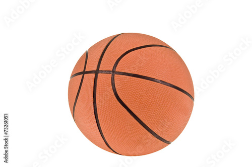 Naklejka piłka koszykówka na białym tle nikt teksturowanej
