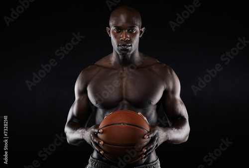 Naklejka mężczyzna koszykówka sport portret ćwiczenie