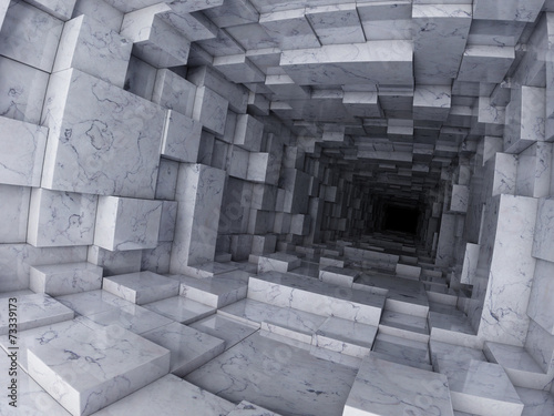 Naklejka tunel 3D perspektywa korytarz