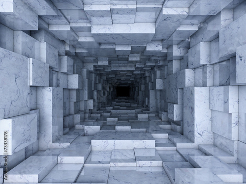 Naklejka 3D korytarz głębia tunel perspektywa