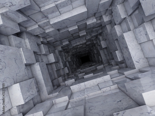 Plakat korytarz 3D tunel