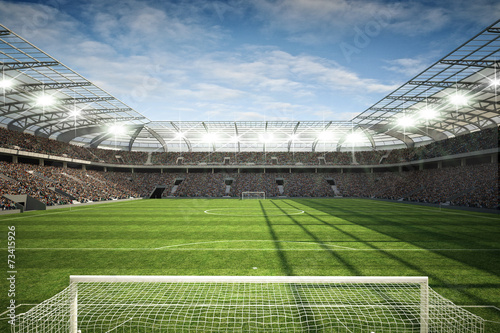 Fototapeta 3D trawa stadion piłkarski