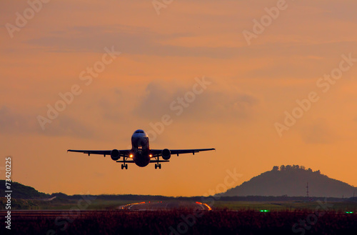 Obraz na płótnie transport airliner samolot odrzutowiec