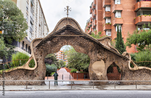 Naklejka architektura ulica barcelona hiszpania