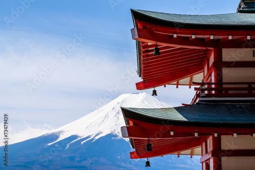 Fotoroleta tokio krajobraz śnieg japonia świątynia