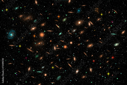Naklejka widok galaktyka gwiazda niebo spirala