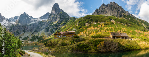 Naklejka panorama widok dolina krajobraz jesień