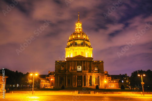 Fototapeta europa architektura noc francja kościół