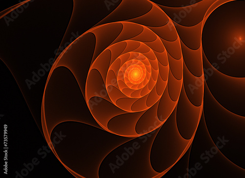 Plakat spirala fraktal sztuka tapeta