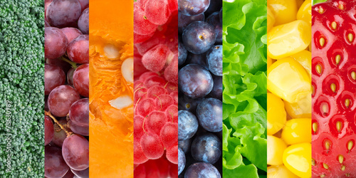 Plakat świeży owoc jedzenie warzywo