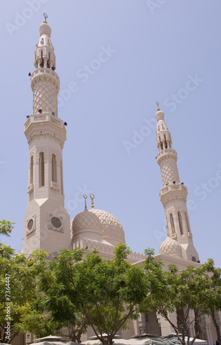 Plakat meczet niebo wielki religia minaret