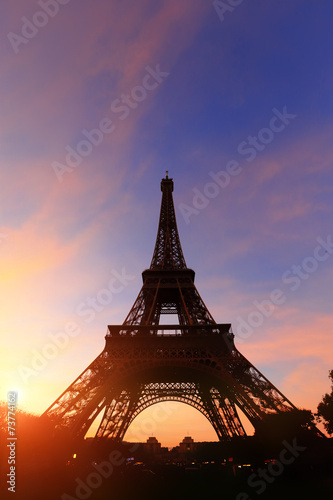 Fotoroleta wieża noc europa pejzaż piękny