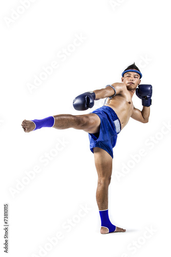 Fotoroleta sztuki walki tajlandia ćwiczenie fitness mężczyzna