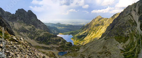 Obraz na płótnie wzgórze panorama szczyt tatry lato