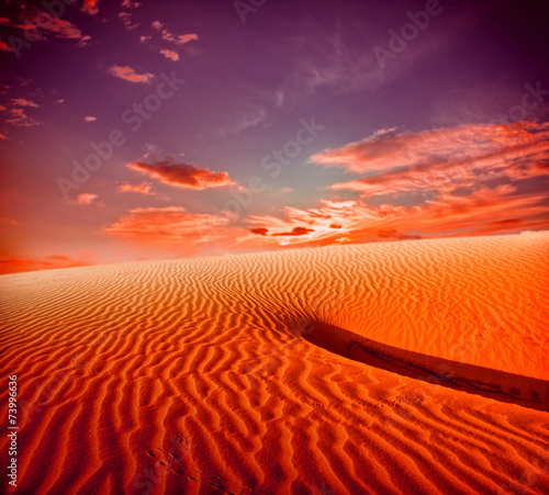 Fototapeta pejzaż wydma wzgórze zmierzch słońce