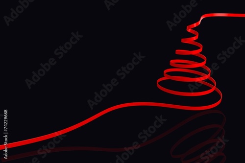 Fototapeta ornament spirala drzewa czerwony streszczenie