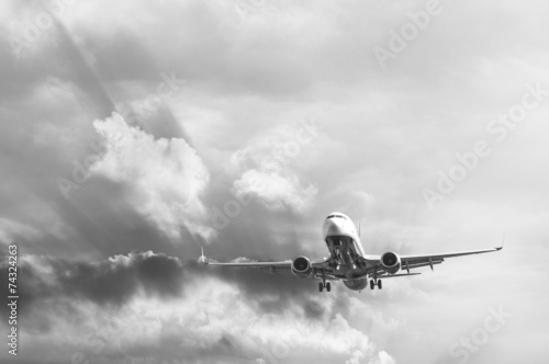 Fototapeta lotnictwo niebo odrzutowiec transport lato