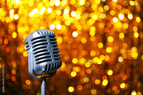 Fotoroleta karaoke stary mikrofon