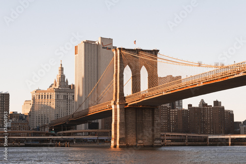 Fototapeta woda most brooklyn nowy jork manhatan
