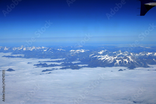 Plakat alpy niebo szwajcaria góra