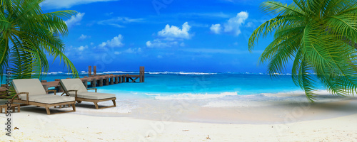 Naklejka Plaża karaibska
